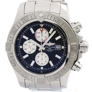 BREITLING Super Avenger ll Chronograph Steel Mens Watch A13371 Polished